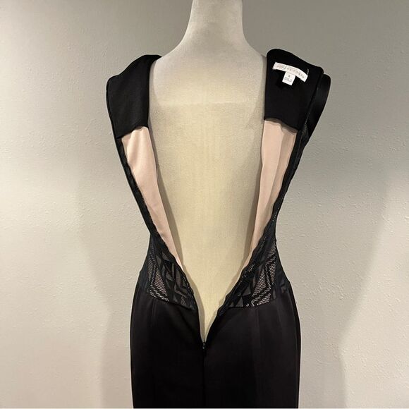 London Times Elegant Black Geometric print sleeveless formal Dress size 4 - Picture 6 of 12